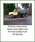 Dump truck photo-book printable example